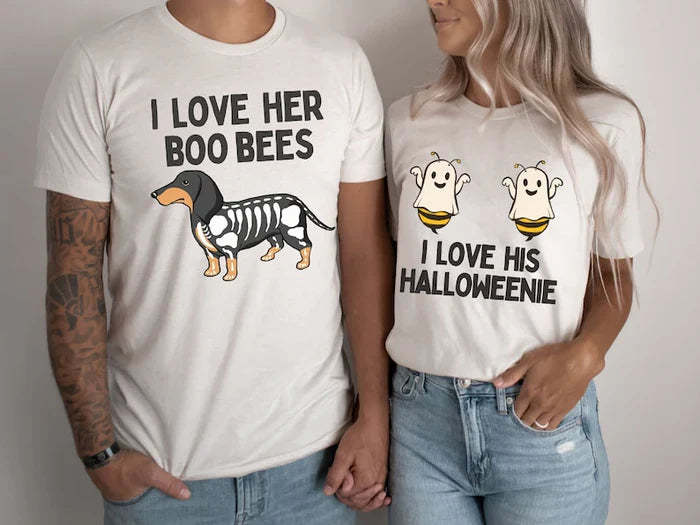 Matching Halloween Couple Shirt Unisex Funny Gifts For Coupl