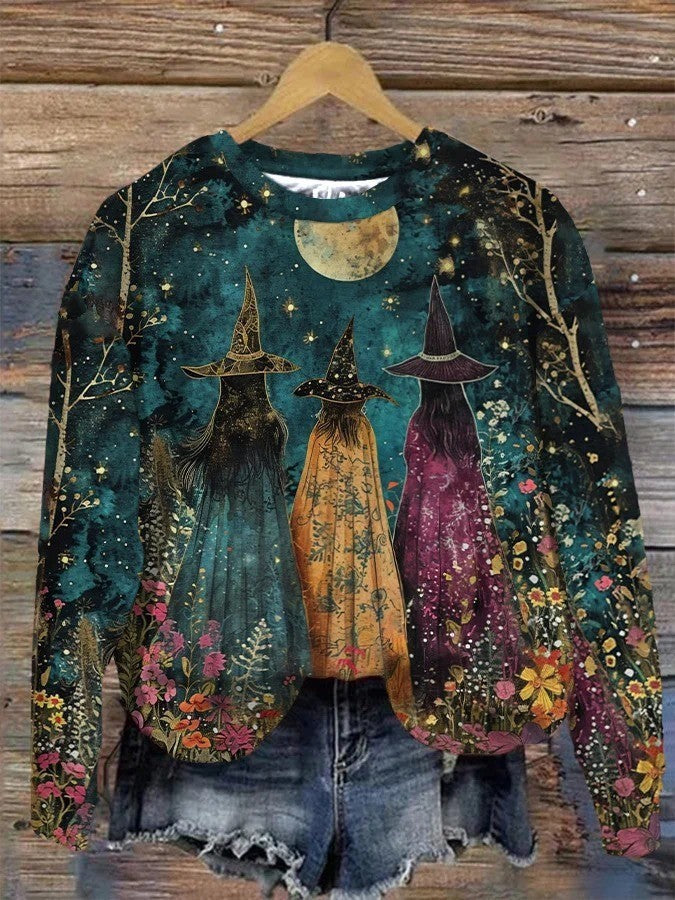 Pullover Halloween Pattern 3d Printing Crew Neck Pullover Sweatshirt