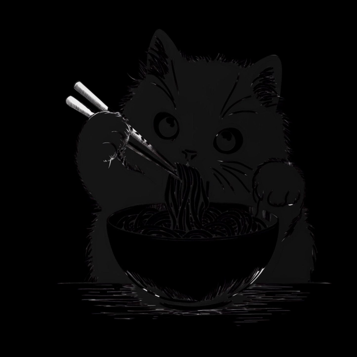 Cute Cat Png, Japanese Noodle Png, Cartoon Cat Png, Cat Eating Ramen, PNG Printable, Sublimation Design, Digital PNG, My Ramen Gift Png