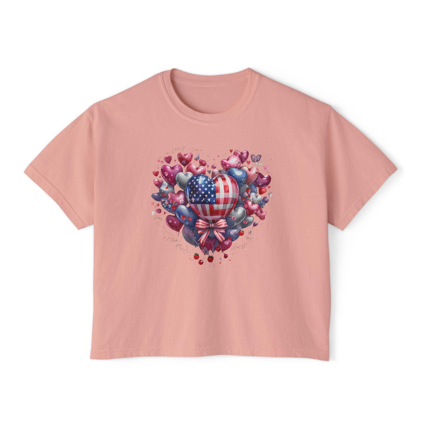 Love Heart Women's Boxy Tee, Valentine's Day Gift Shirt, Comfortable Casual Wear, Gift for Her, Love Inspired T-Shirt