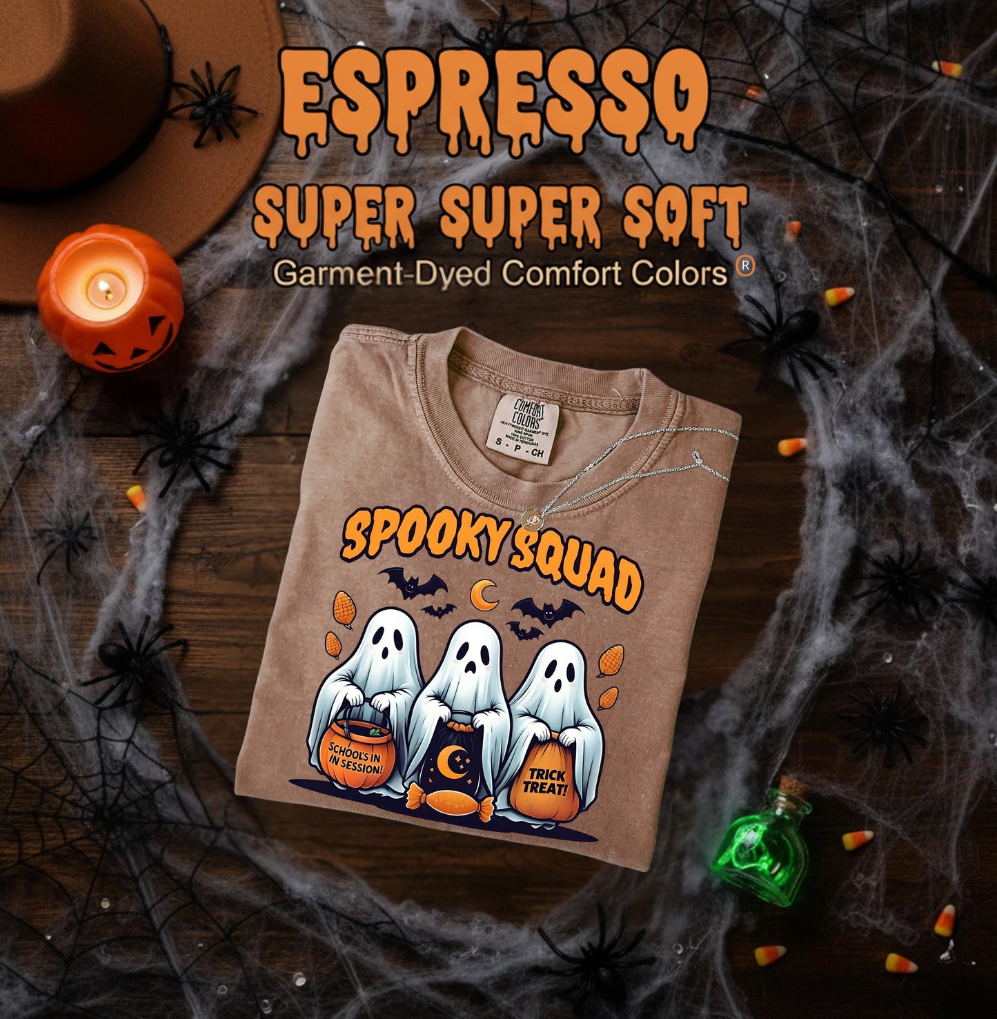 Halloween Ghost T Shirt Spooky Squad Funny Trick Or Treat Graphic Tee Cute Kawaii Ghosts Costume Shirt Unisex Spooky Season Gift Idea