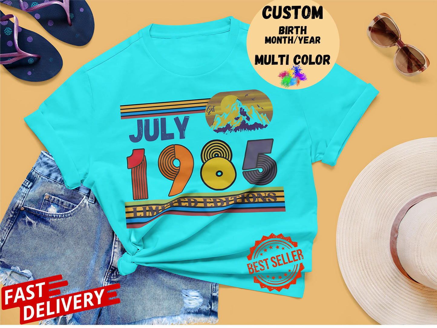 40th Birthday Retro Shirt, 1985 Birthday Sweatshirt, 40 Years Bday Number Hoodie, Forties Bday Tee for Women, Husband or Wife Gift