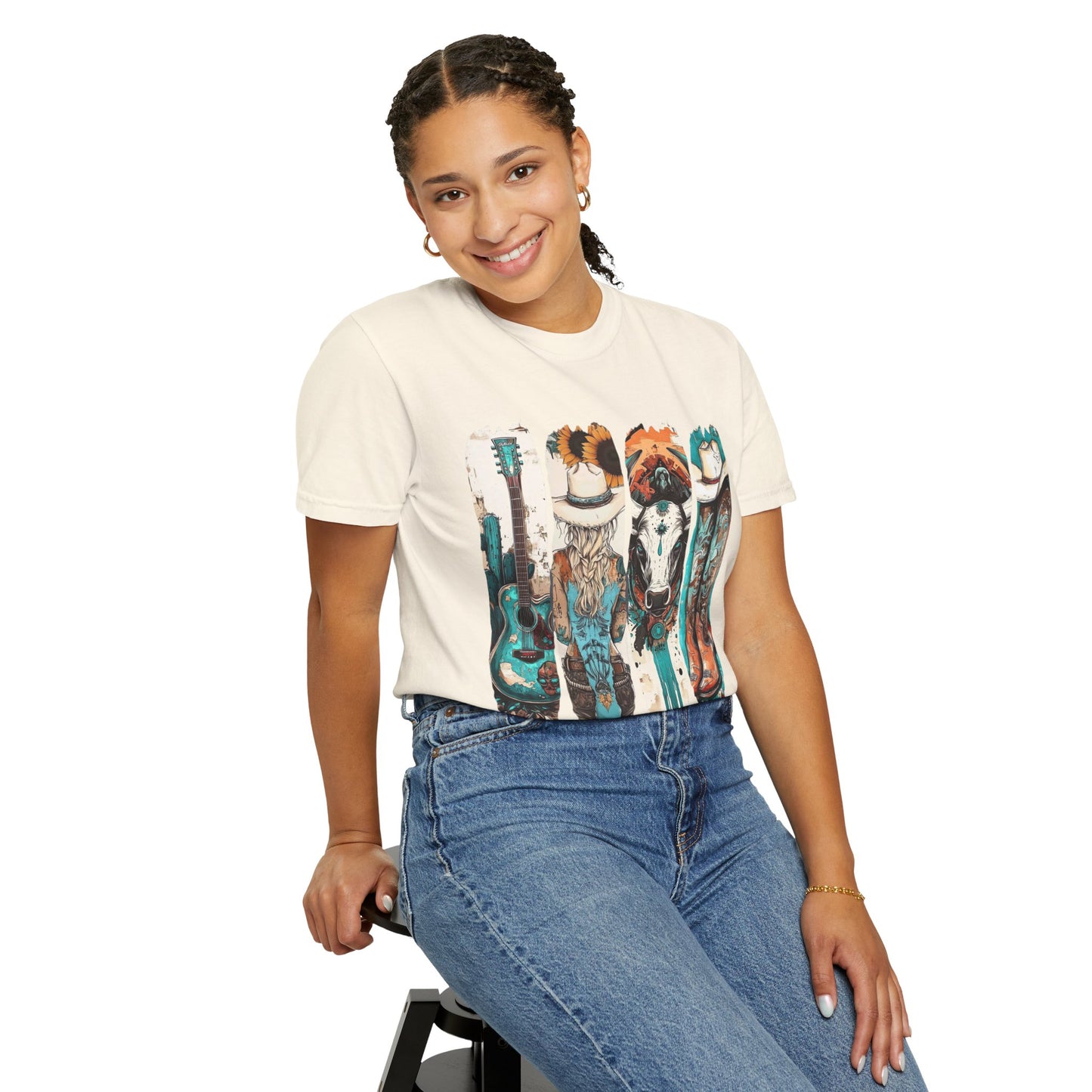 Rustic Pet Lover T-Shirt, Unisex Dog and Guitar Graphic Tee, Perfect Gift for Dog Owners, Country Music Enthusiasts, Casual Wear