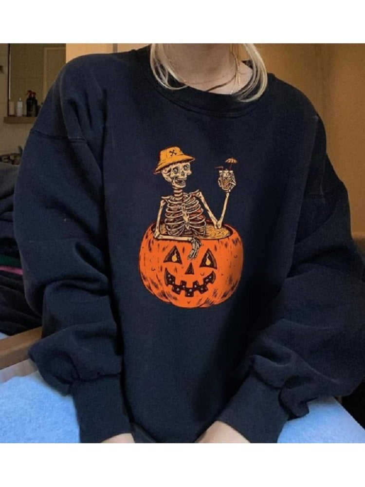 Halloween women's plus cashmere sweater
