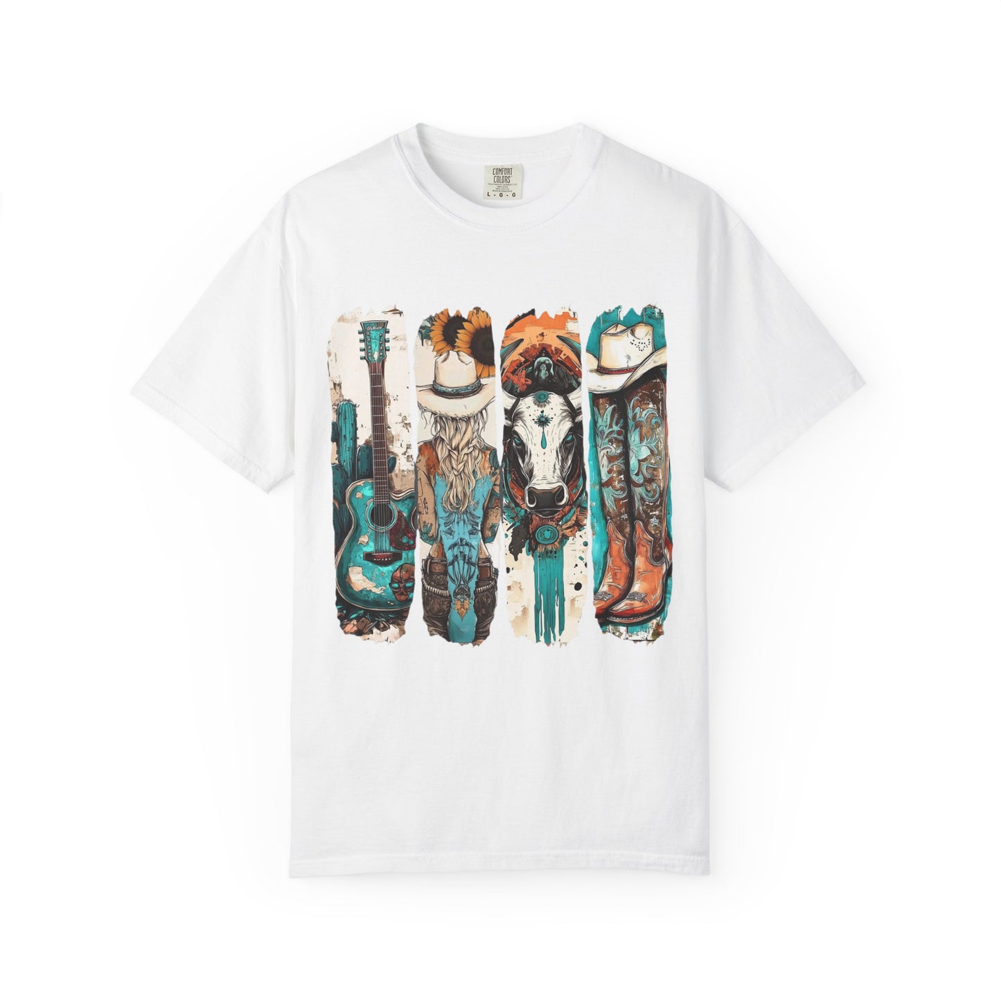 Rustic Pet Lover T-Shirt, Unisex Dog and Guitar Graphic Tee, Perfect Gift for Dog Owners, Country Music Enthusiasts, Casual Wear