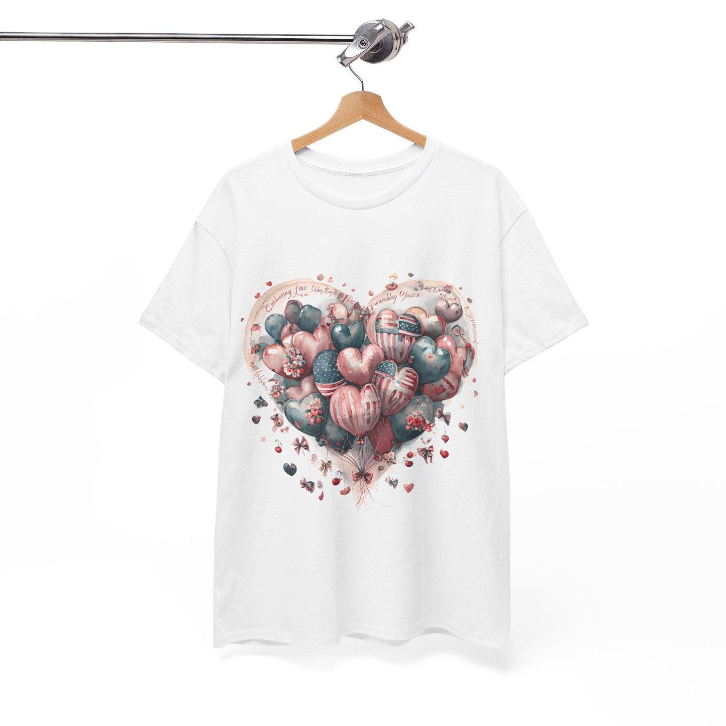 Heart Balloon Unisex Tee, Cute Graphic Tee, Valentine's Day Gift, Romantic Shirt, Casual Wear, Love-Themed Apparel