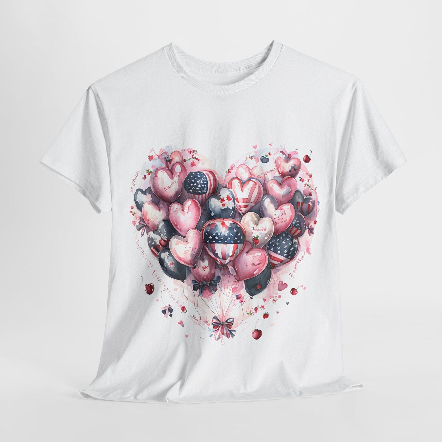 Romantic Heart Design Tee for Everyday Love, Cute Gift for Him or Her, Valentine's Day, Anniversary, Casual Wear, Comfortable Unisex T-Shirt