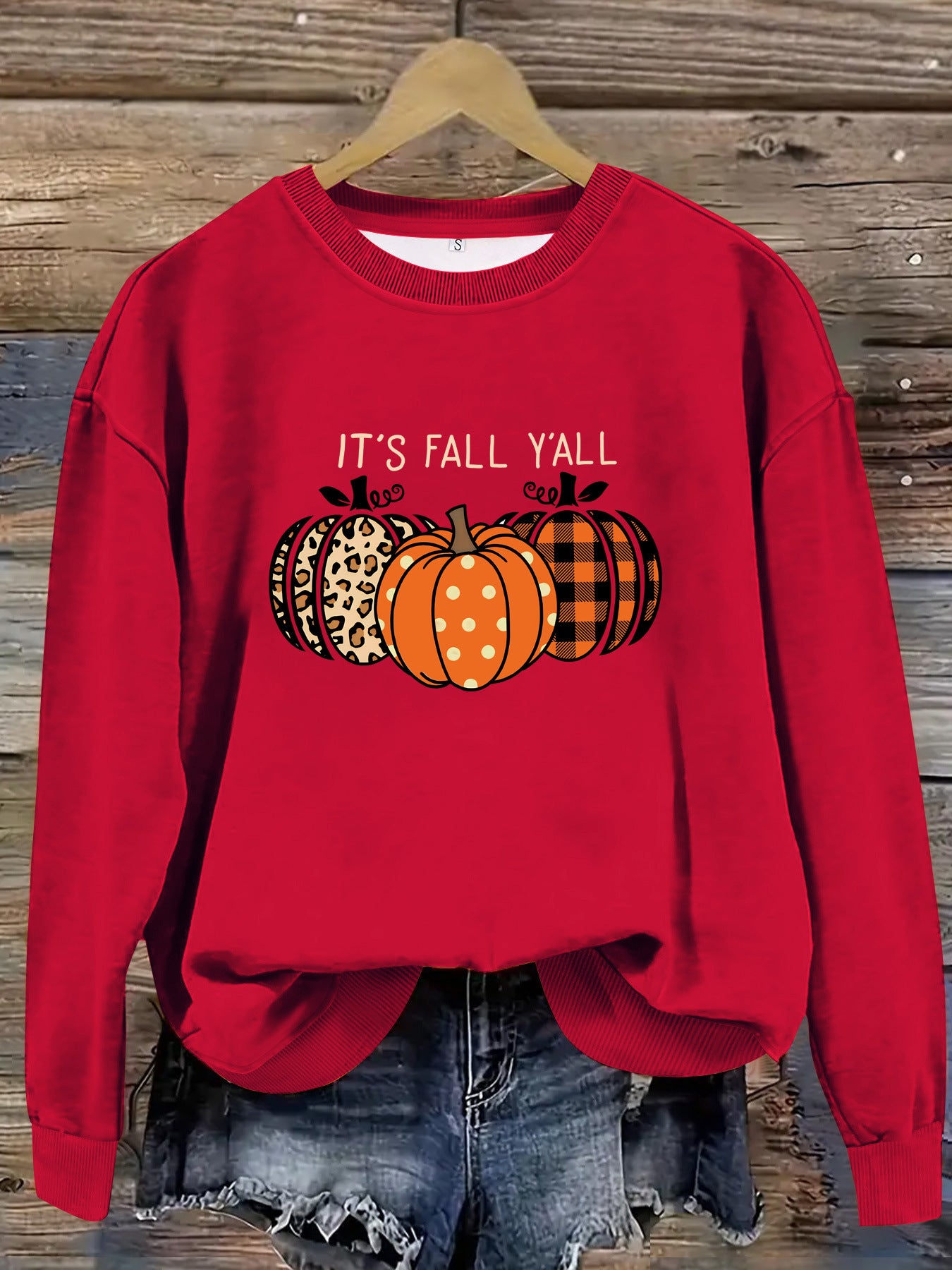 Round Neck Halloween Pumpkin Sweater