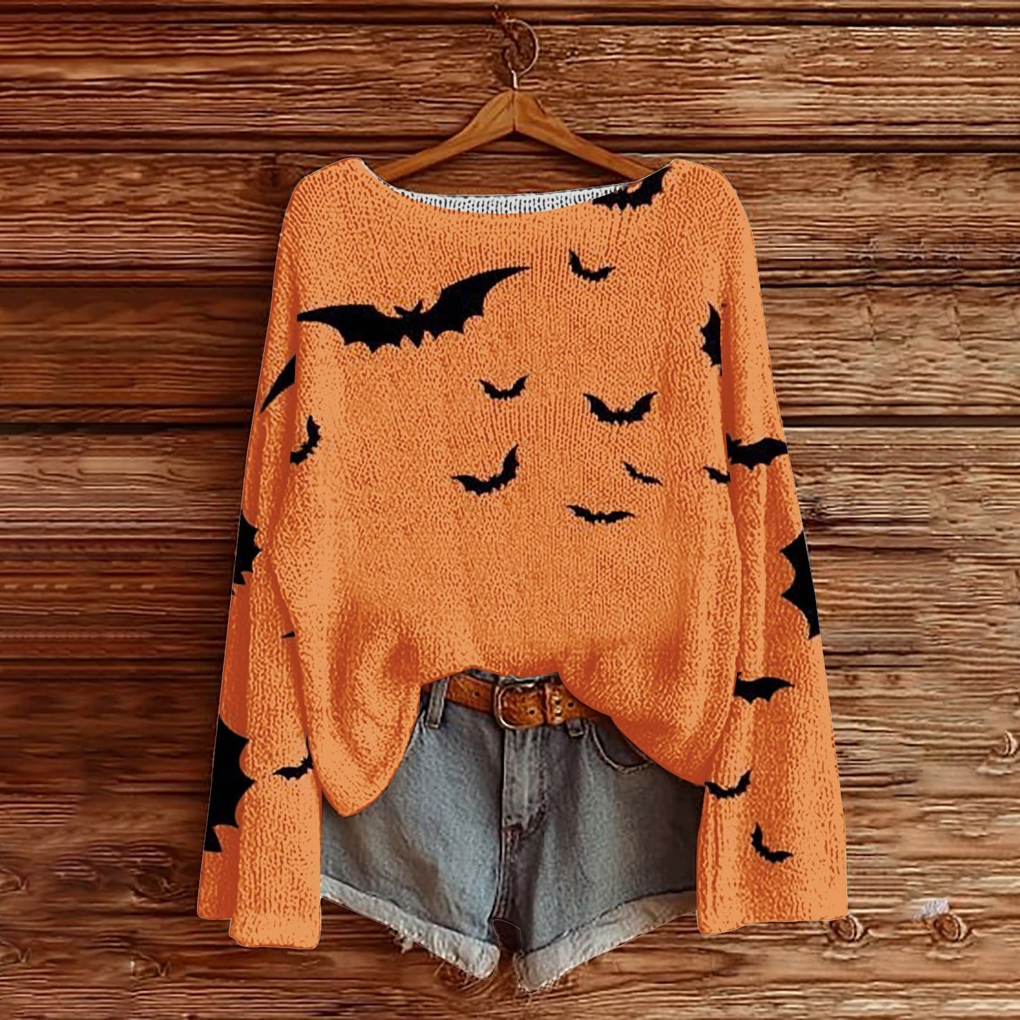 Halloween Printed Loose Long Sleeves Sweater
