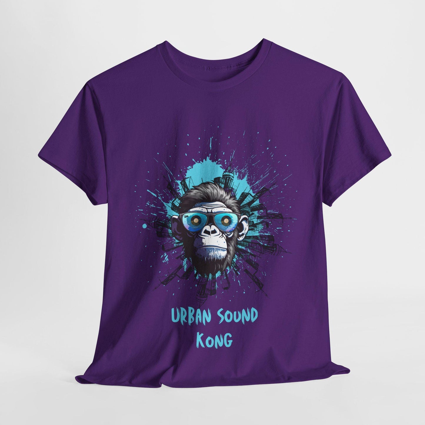 Urban Sound Monkey Graphic Tee, Fun Unisex Heavy Cotton Shirt, Hipster Urban Wear, Street Style Outfit, Cool Gift for Teens