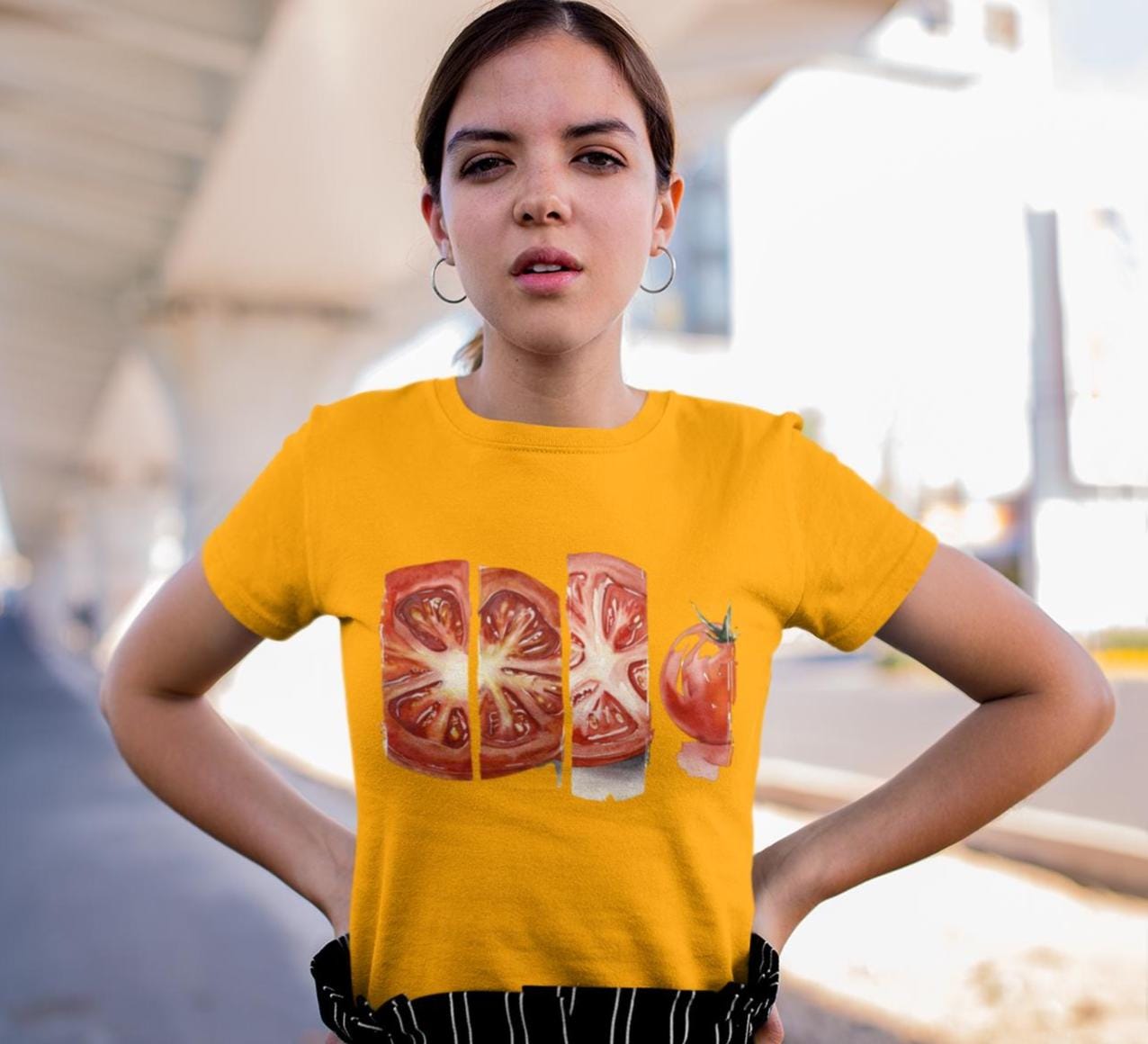 Freshly Cut Tomato Tee Unisex Cotton T Shirt Gardening Gift Vegan Style Casual Summer Wear Foodie Apparel Unique Gift For Men Women