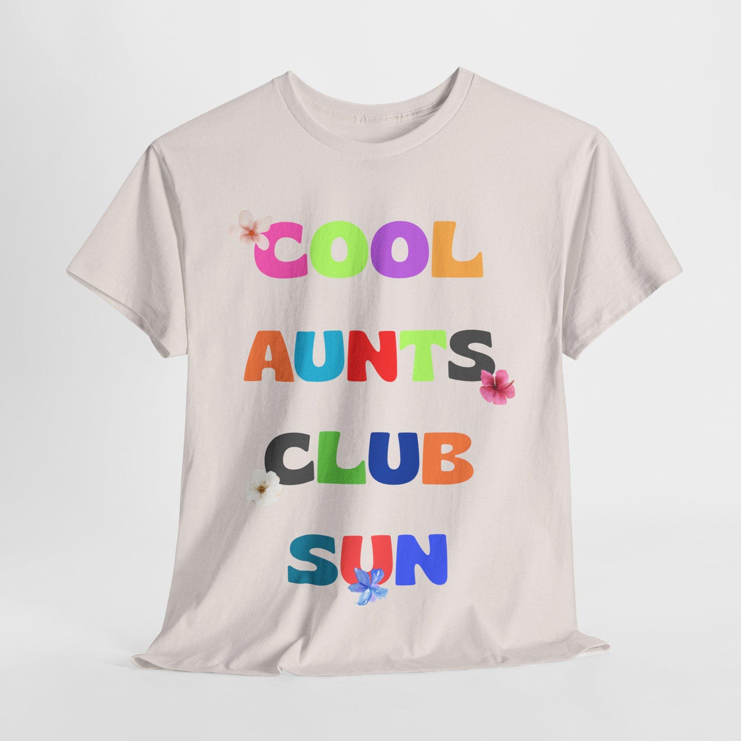Cool Aunts Club T-shirt Unisex Heavy Cotton Tee, Fun Gift for Aunts, Casual Wear, Family Gatherings, Birthday Present, Summer Style