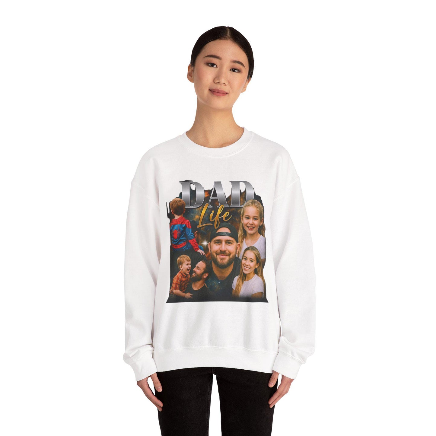 Dad Life Crewneck Sweatshirt Cozy Pullover For Dad Funny Family Gift Casual Wear Comfortable Graphic Top Perfect Dad Outfit For Any Occasion