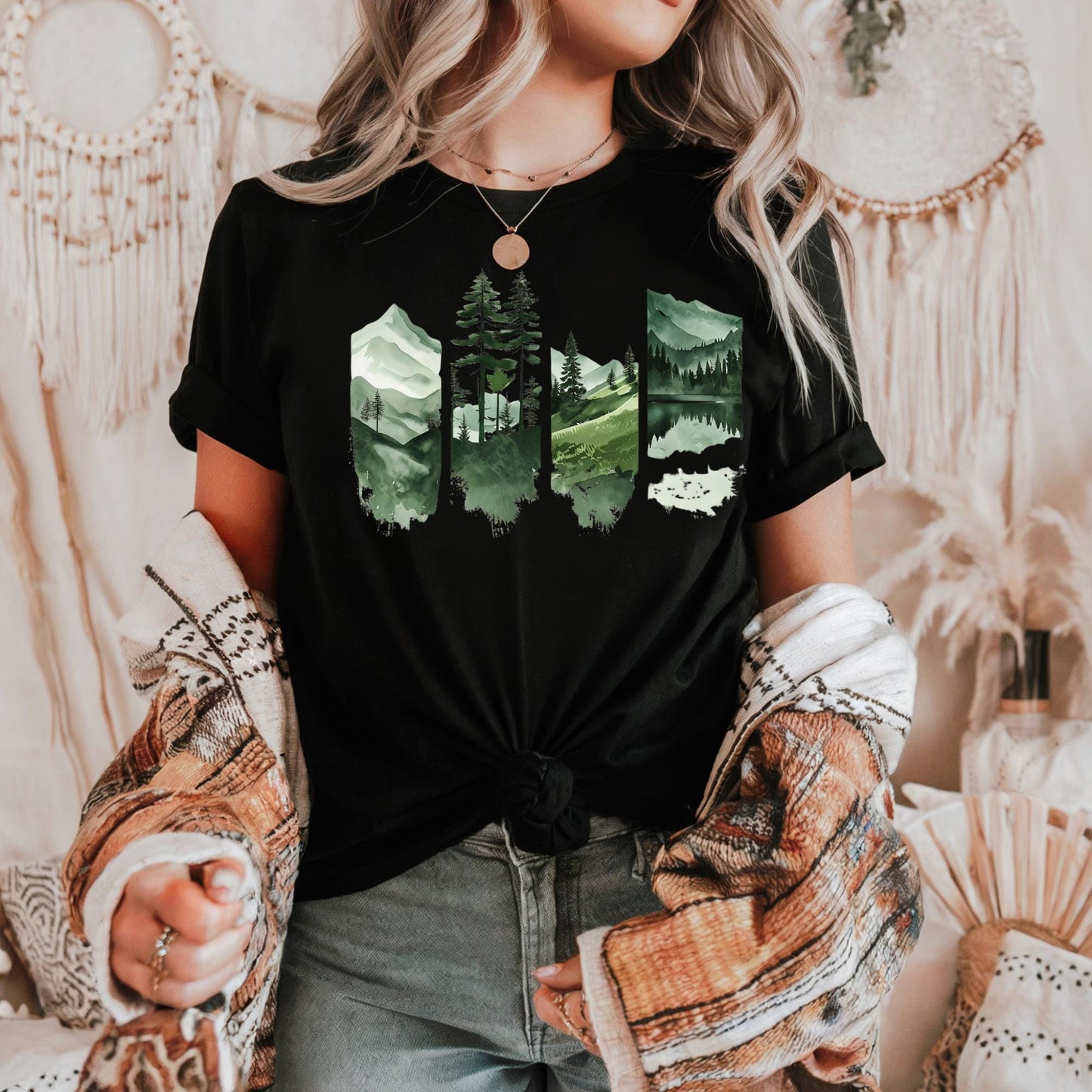 Nature-Inspired Unisex Heavy Cotton Tee | Eco-Friendly Apparel, Outdoor Lovers Gift, Forest Aesthetic, Hiking Shirt, Evergreen Graphic
