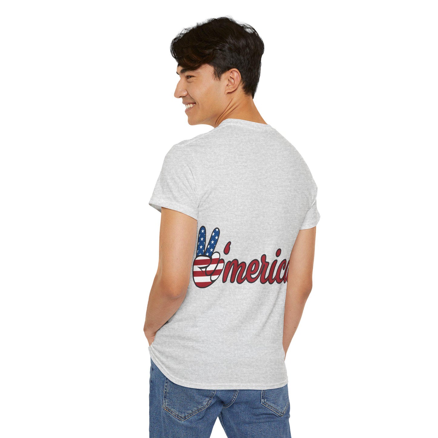 Patriotic Love Tee | Unisex Heavy Cotton Tee | Perfect for July 4th, BBQs, Casual Wear, Gifts, Americana Style
