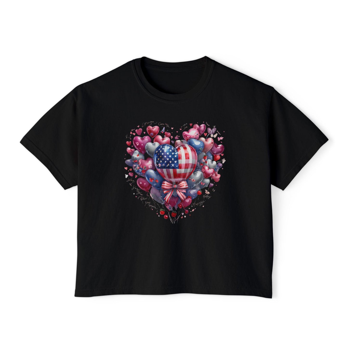 Love Heart Women's Boxy Tee, Valentine's Day Gift Shirt, Comfortable Casual Wear, Gift for Her, Love Inspired T-Shirt