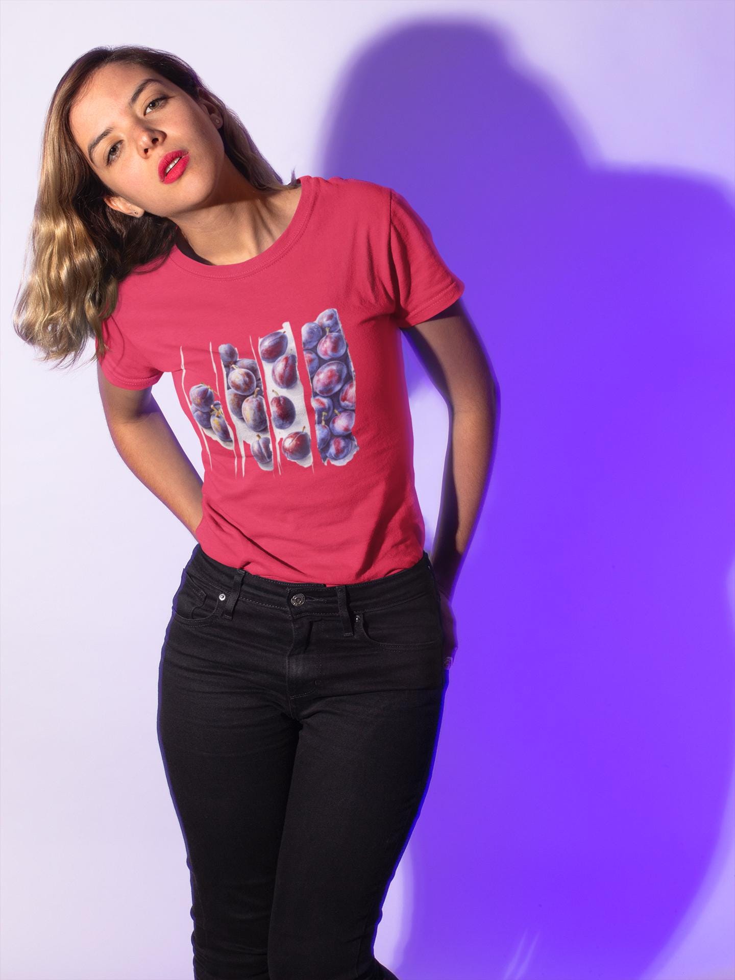 Rich Plum Harvest Tee, Stylish Unisex Cotton Tee with Patterned Design, Casual Wear, Graphic Tee, Gift for Him/Her, Unique Art T-Shirt