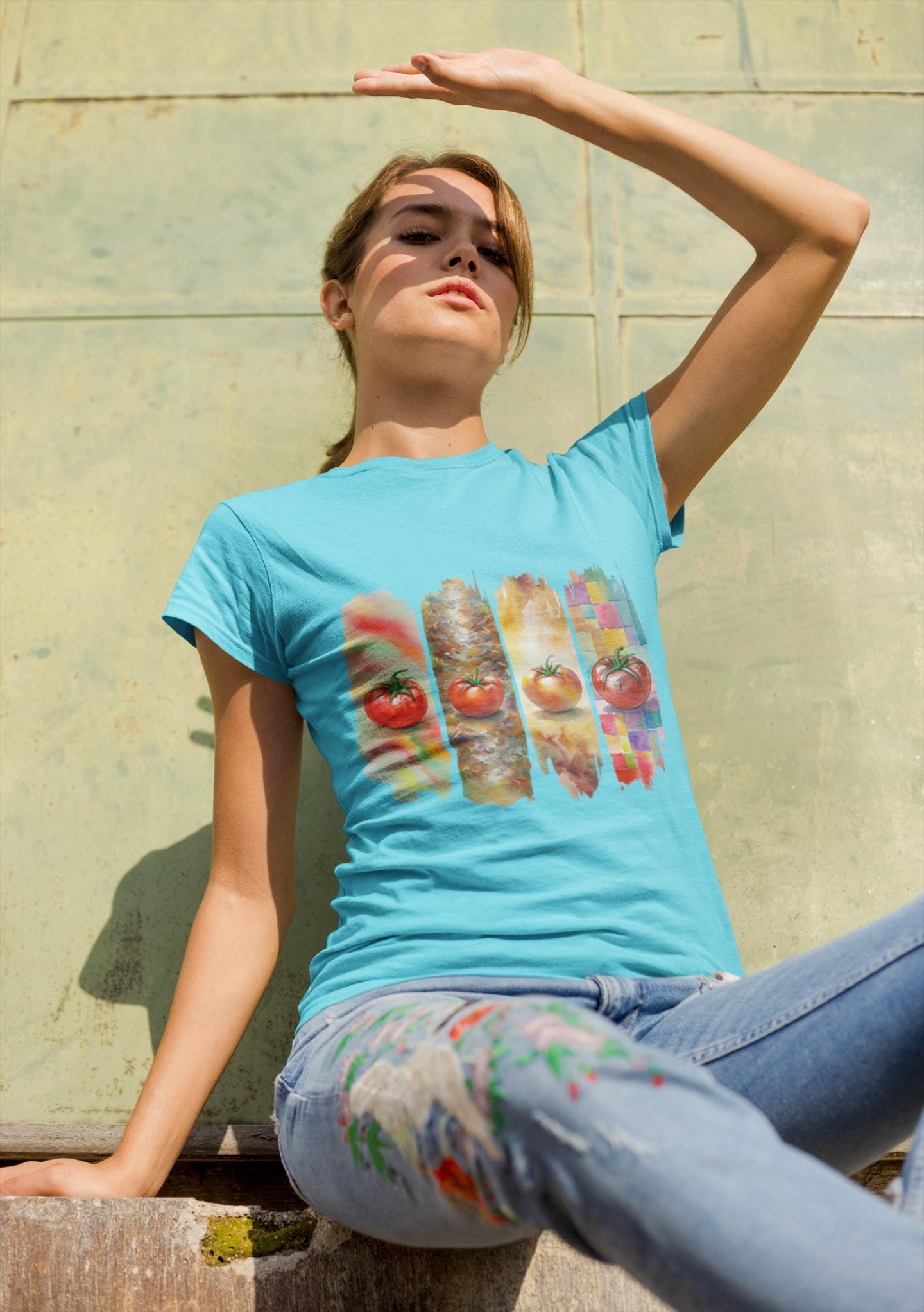 Fresh Tomato Art Unisex Heavy Cotton Tee, Cool Foodie Shirt, Gift for Chefs, Comfortable Everyday Wear, Artisan Cooking Collection