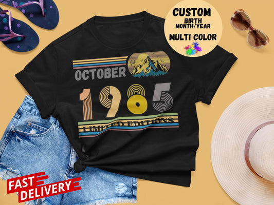 40th Birthday Retro Shirt, 1985 Birthday Sweatshirt Gift, 40 Years Bday Number Hoodie for Women / Men, Forties Bday Tee For Wife Or Husband