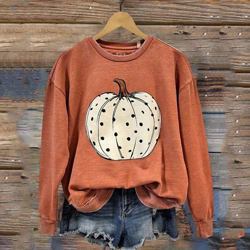 Pullover Halloween Pattern 3d Printing Crew Neck Pullover Sweatshirt