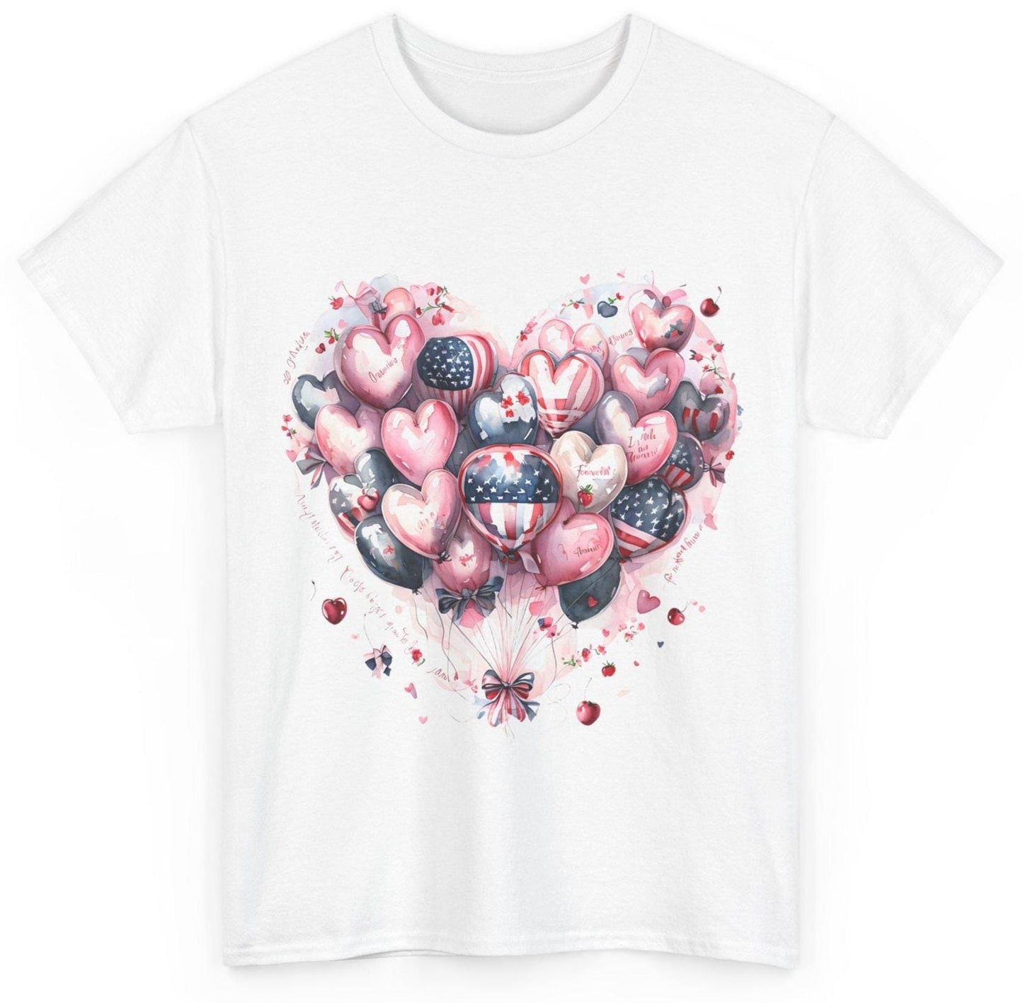 Romantic Heart Design Tee for Everyday Love, Cute Gift for Him or Her, Valentine's Day, Anniversary, Casual Wear, Comfortable Unisex T-Shirt