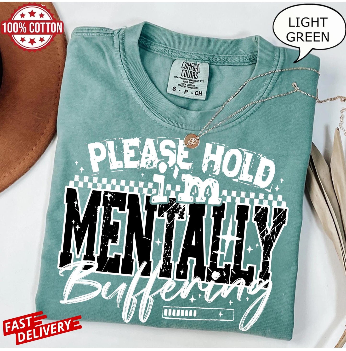 Looping thoughts funny tee, sarcastic brain overload cotton shirt for introverts, oversized comfy t-shirt for anxiety and mental traffic