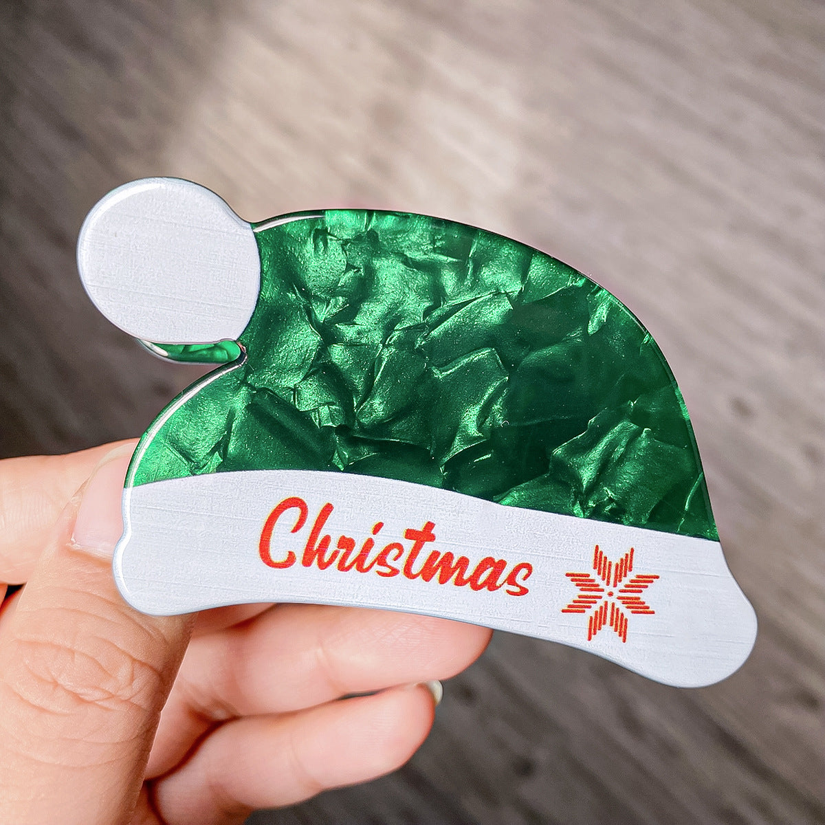 Christmas Acrylic Barrettes Cartoon Printing