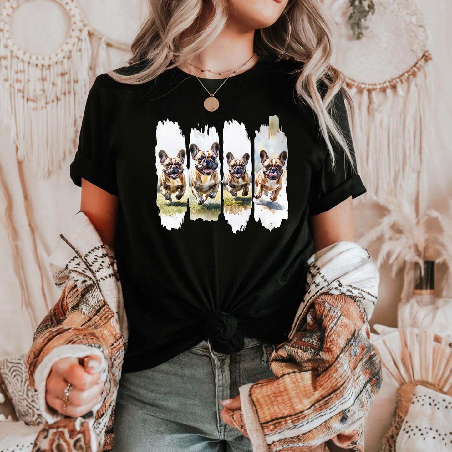 French Bulldog Lovers T Shirt Cute Dog Graphic Tee Pet Lover Gift Animal Lovers Apparel Casual Fashion Top For Men Women Unisex