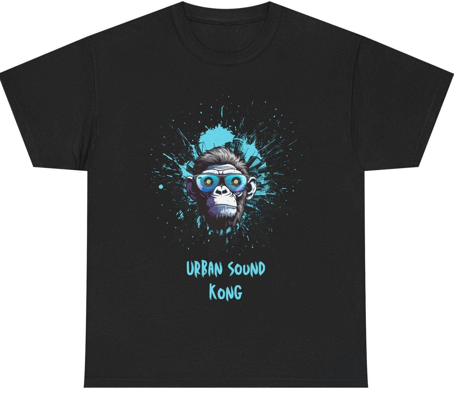 Urban Sound Monkey Graphic Tee, Fun Unisex Heavy Cotton Shirt, Hipster Urban Wear, Street Style Outfit, Cool Gift for Teens
