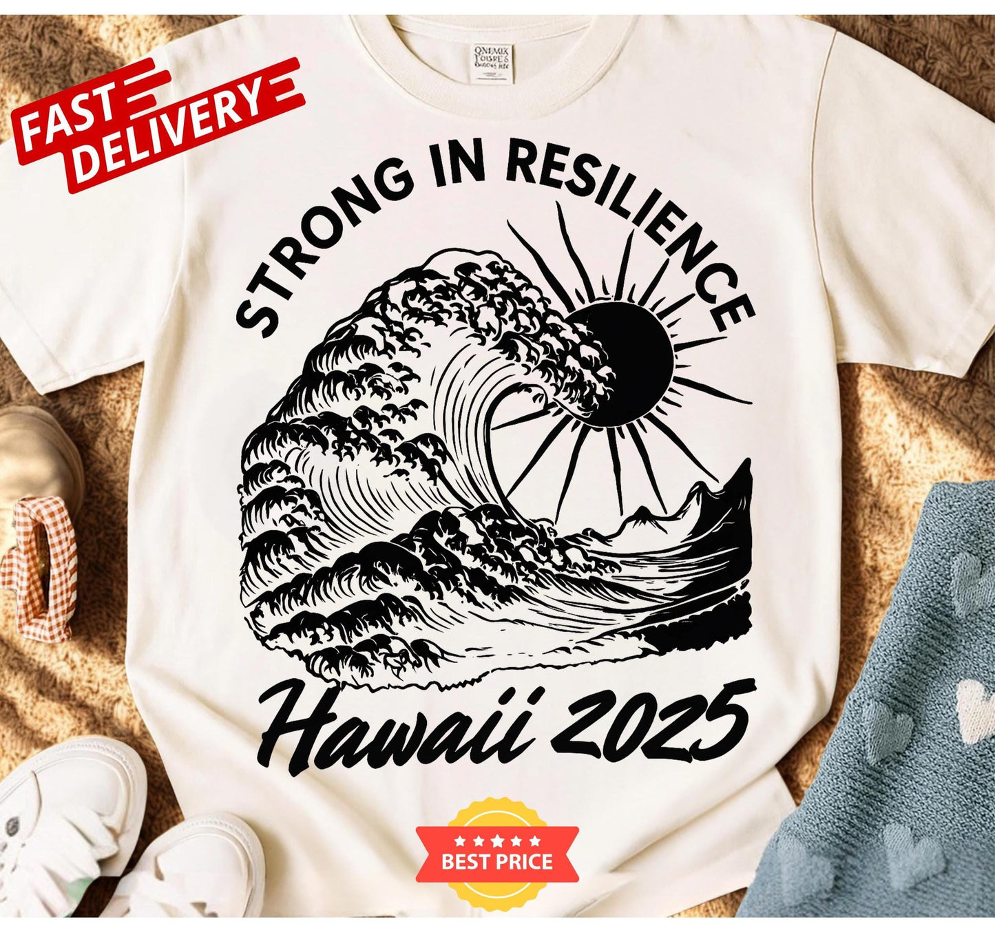Stand strong and show support for Hawaii with this 2025 Shirt wear hope and honor those affected by the devastating tsunami