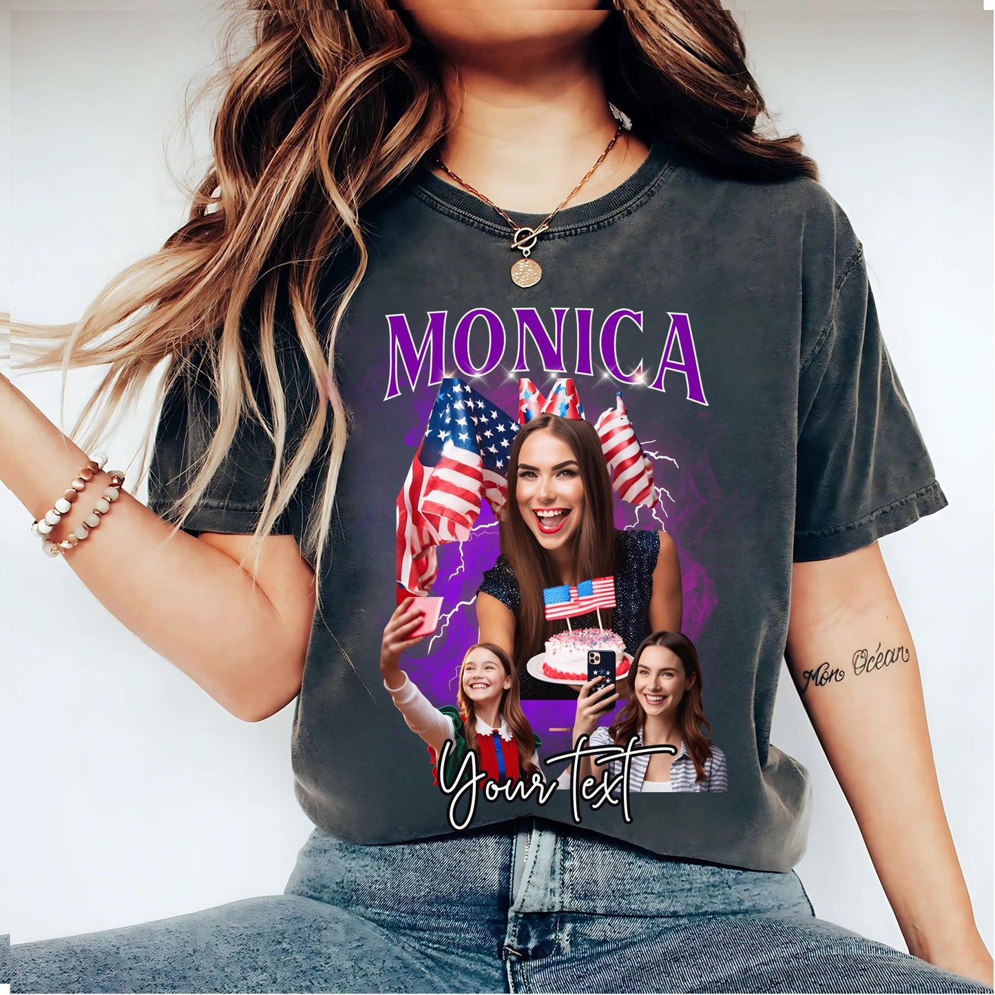 Custom Graphic Photo Vintage Bootleg Shirt Family Personalized Graphic Tee Bachelor Party Outfit Graduation Gift For Him Her Men Women