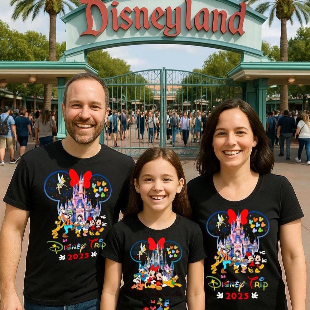 Personalized Disney Trip Shirts, Disneyland Shirts, Disney Vacation T-shirt, Disney Family Matching Shirt, Magical Castle Shirt, Disneyworld