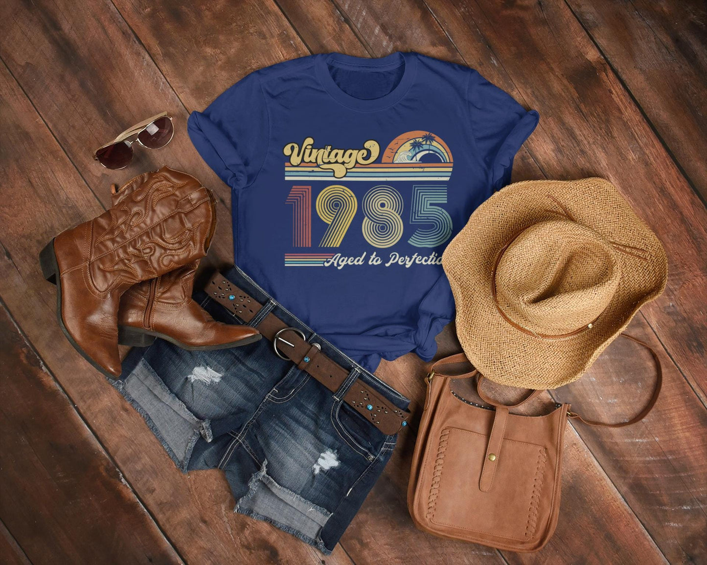 40th Birthday Shirt – Age to Perfection Tee – Retro Vintage Style Unisex T-Shirt – Gift for 40 Year Old Men & Women