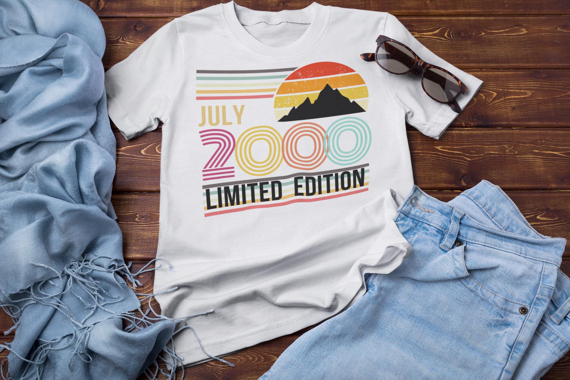 Retro June 2000 T-Shirt – Vintage Style Unisex Cotton Tee – 25rd Birthday Gift – Classic 2000s Shirt