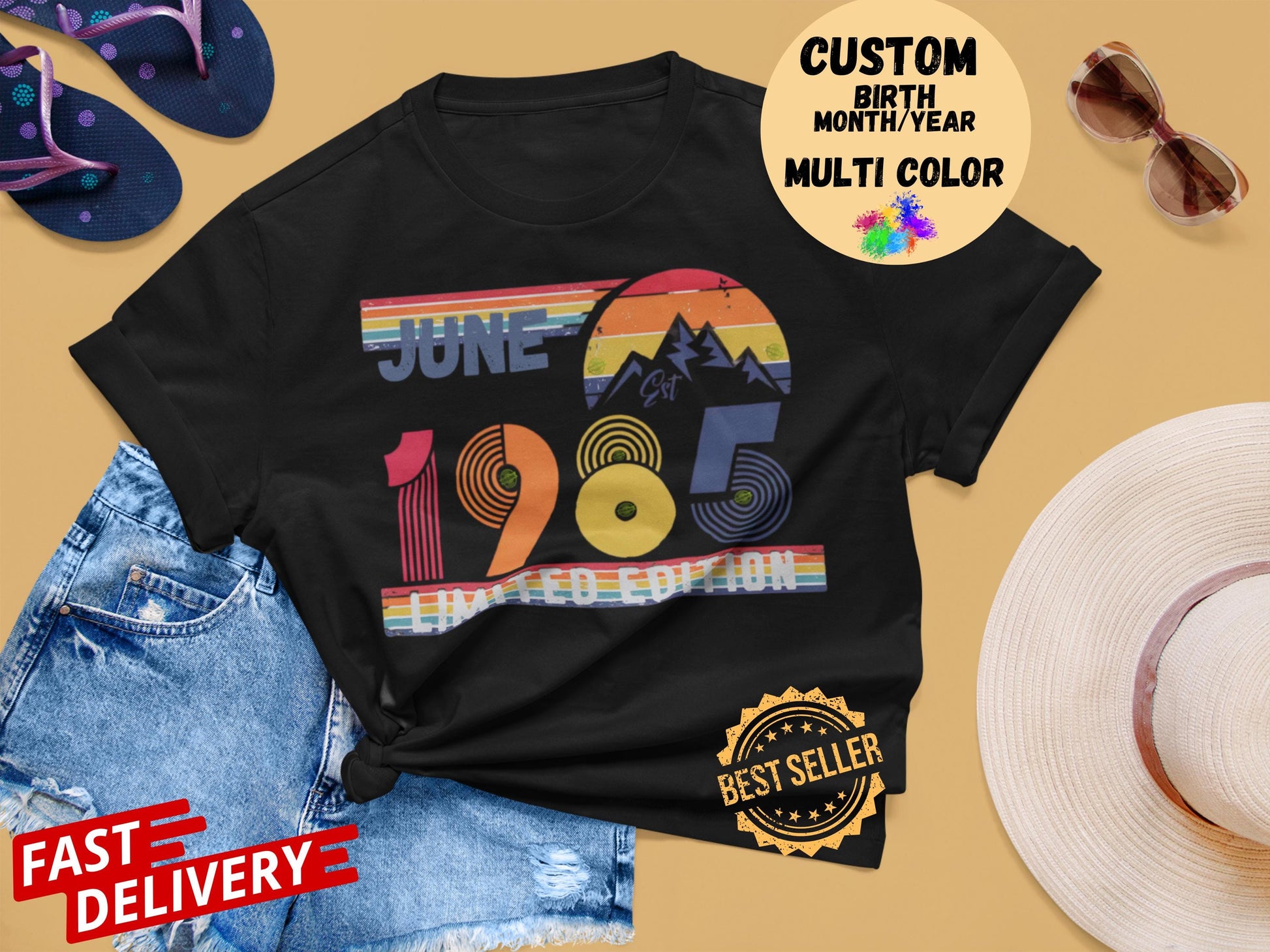 40th Birthday Retro Shirt, 1985 Birthday Sweatshirt Gift, 40 Years Bday Number Hoodie for Women / Men, Forties Bday Tee For Wife Or Husband