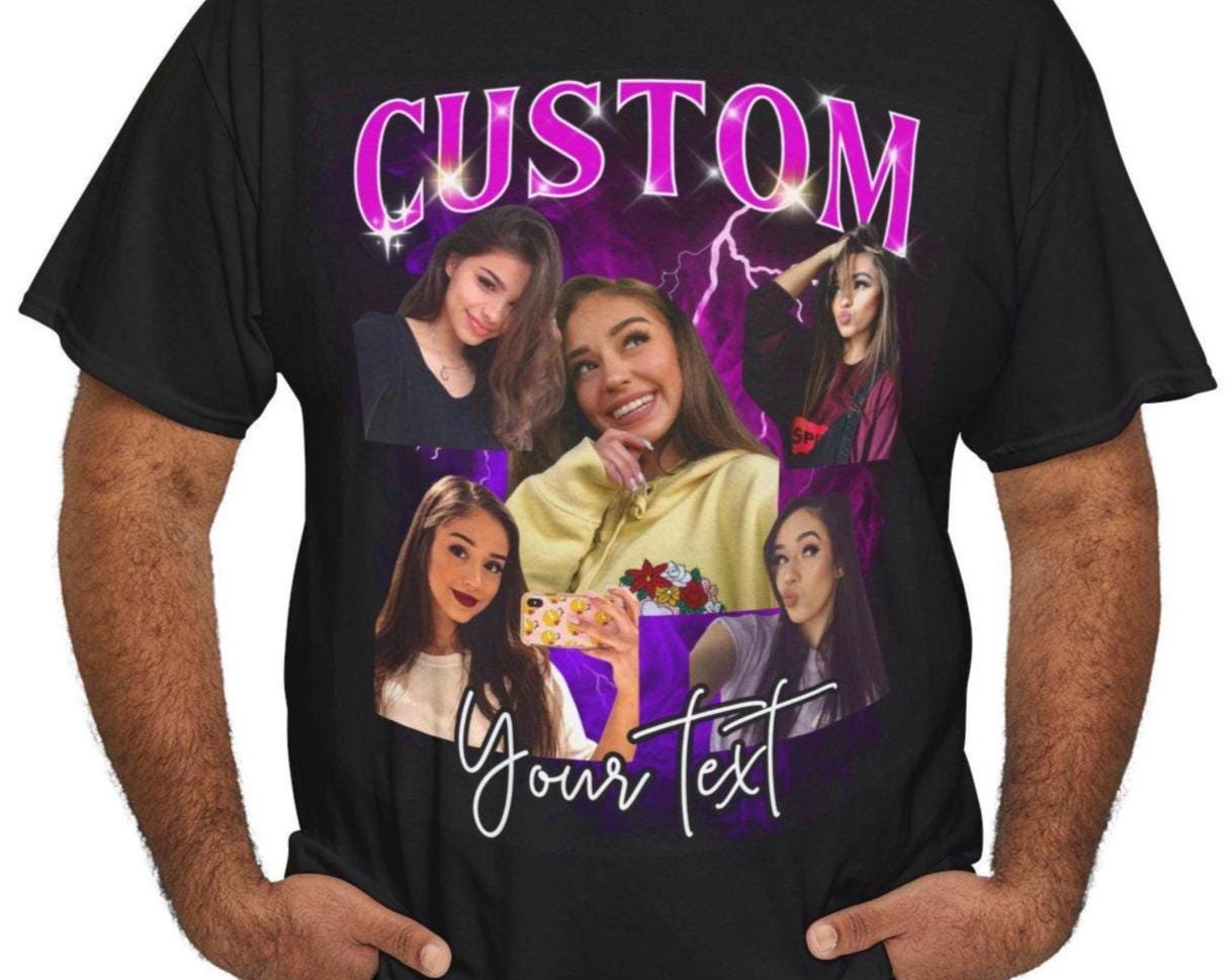CUSTOM Bootleg Rap Tee, Custom Your Own Bootleg Shirts, Custom Photo, Vintage 90s Graphic T-shirt, Custom Photo Shirt, Custom Valentine Top