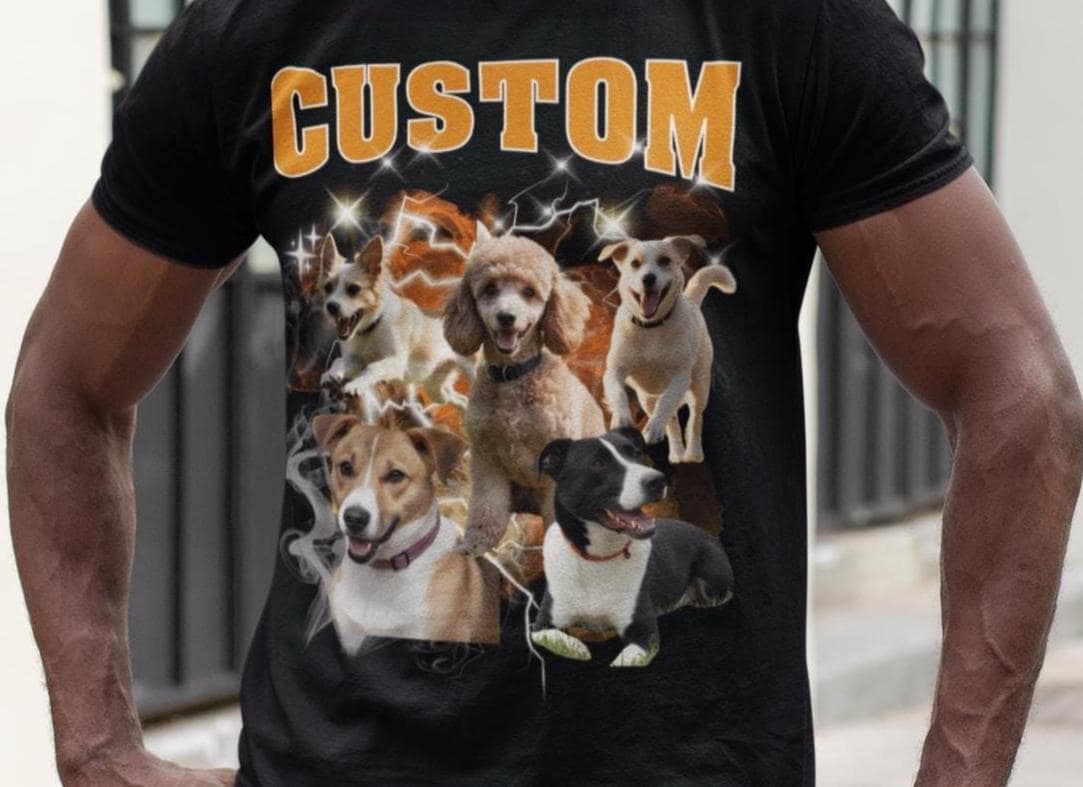 Custom Pet Vintage Shirt - Custom Cat Bootleg Rap Shirt, Cat Lover T-Shirt, Retro 90's Graphic T-Shirt, Personalized Shirt, Pet Face Shirt