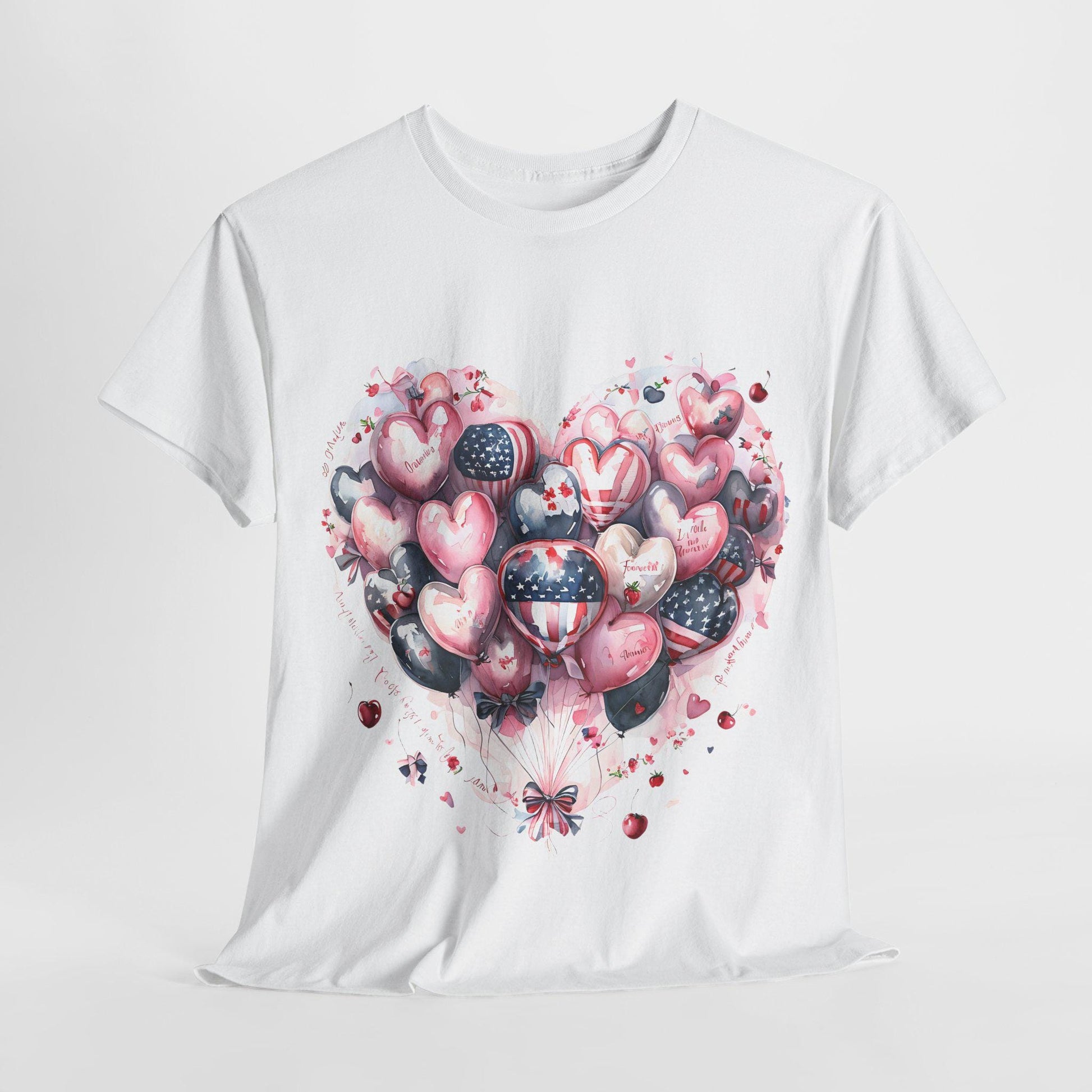 Romantic Heart Design Tee for Everyday Love, Cute Gift for Him or Her, Valentine's Day, Anniversary, Casual Wear, Comfortable Unisex T-Shirt