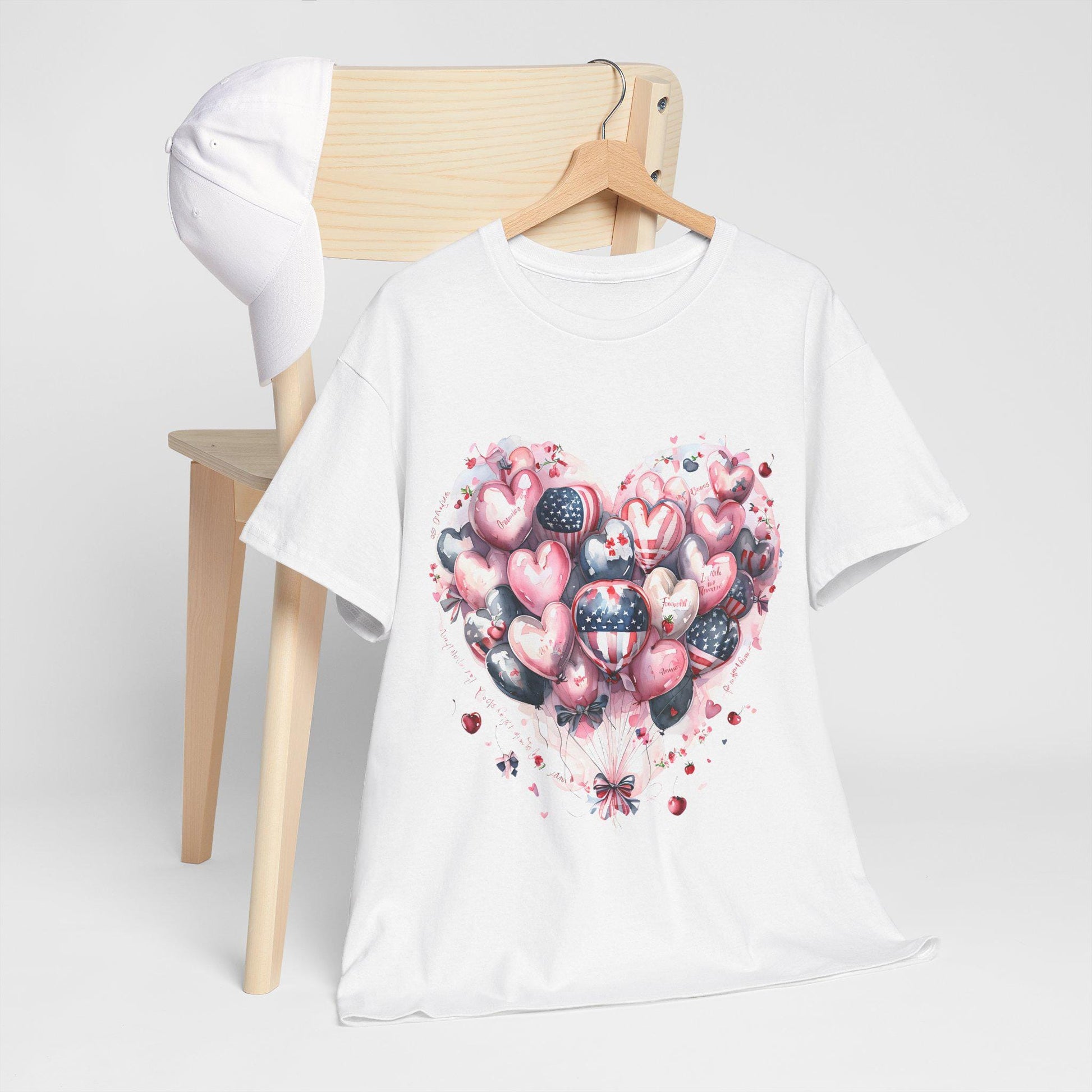 Romantic Heart Design Tee for Everyday Love, Cute Gift for Him or Her, Valentine's Day, Anniversary, Casual Wear, Comfortable Unisex T-Shirt