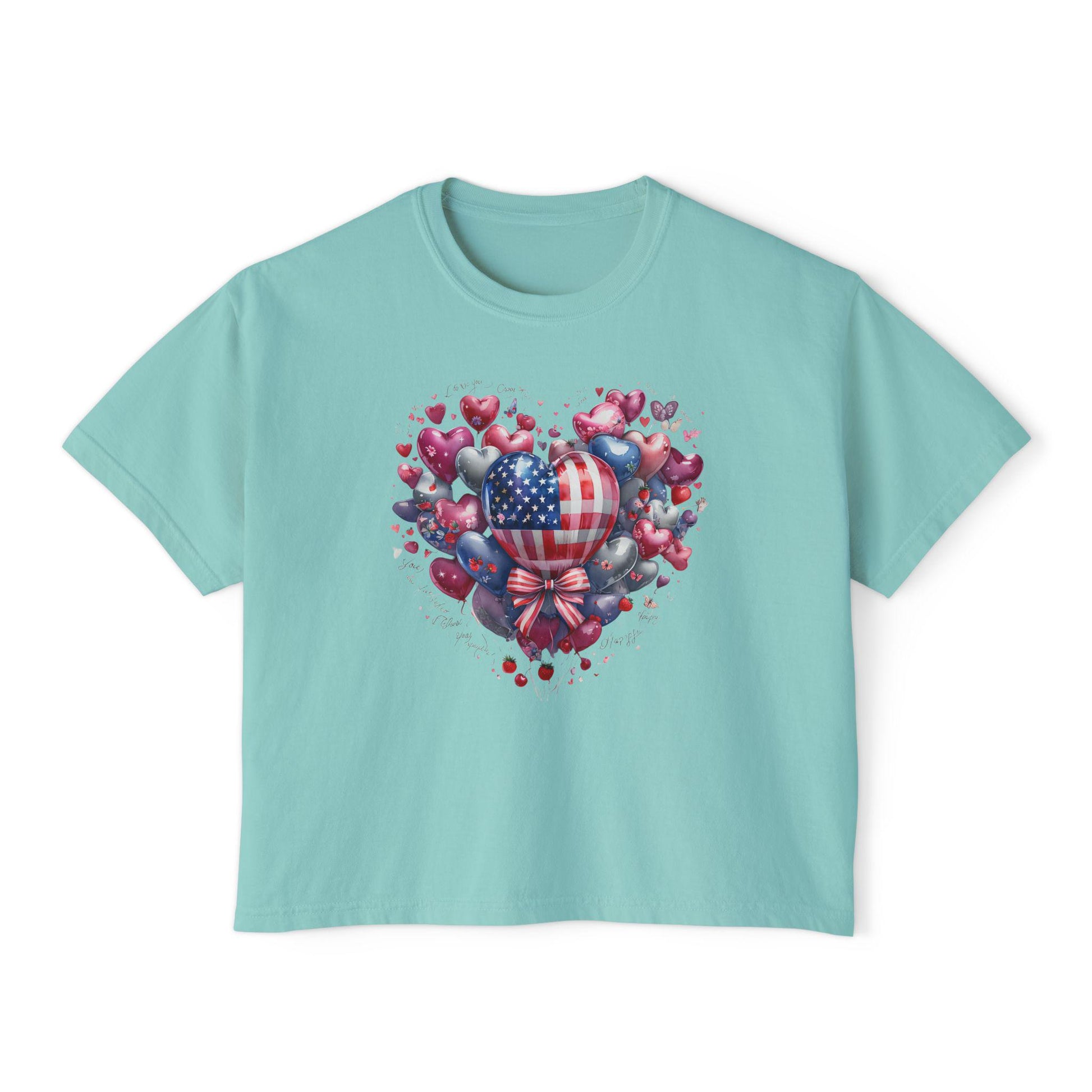 Love Heart Women's Boxy Tee, Valentine's Day Gift Shirt, Comfortable Casual Wear, Gift for Her, Love Inspired T-Shirt