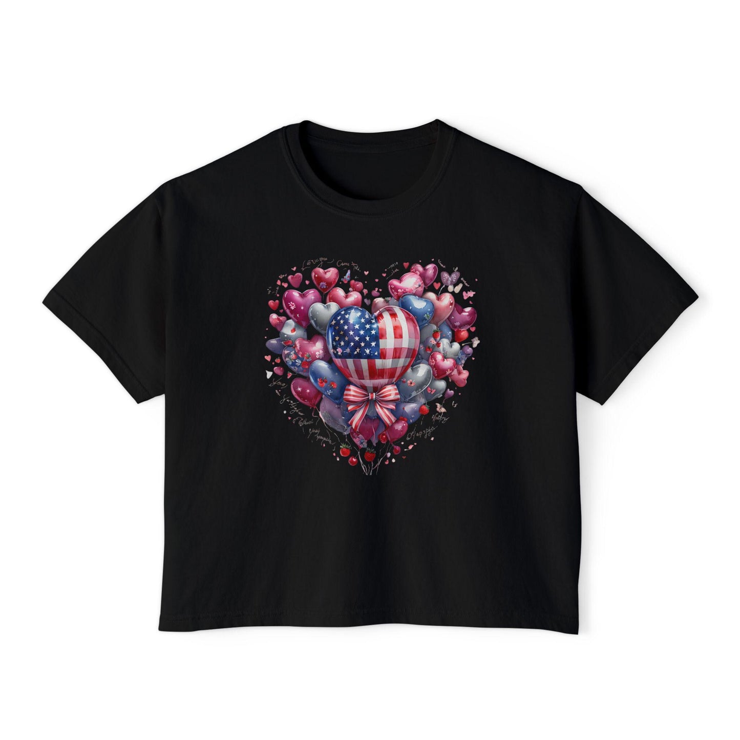 Love Heart Women's Boxy Tee, Valentine's Day Gift Shirt, Comfortable Casual Wear, Gift for Her, Love Inspired T-Shirt