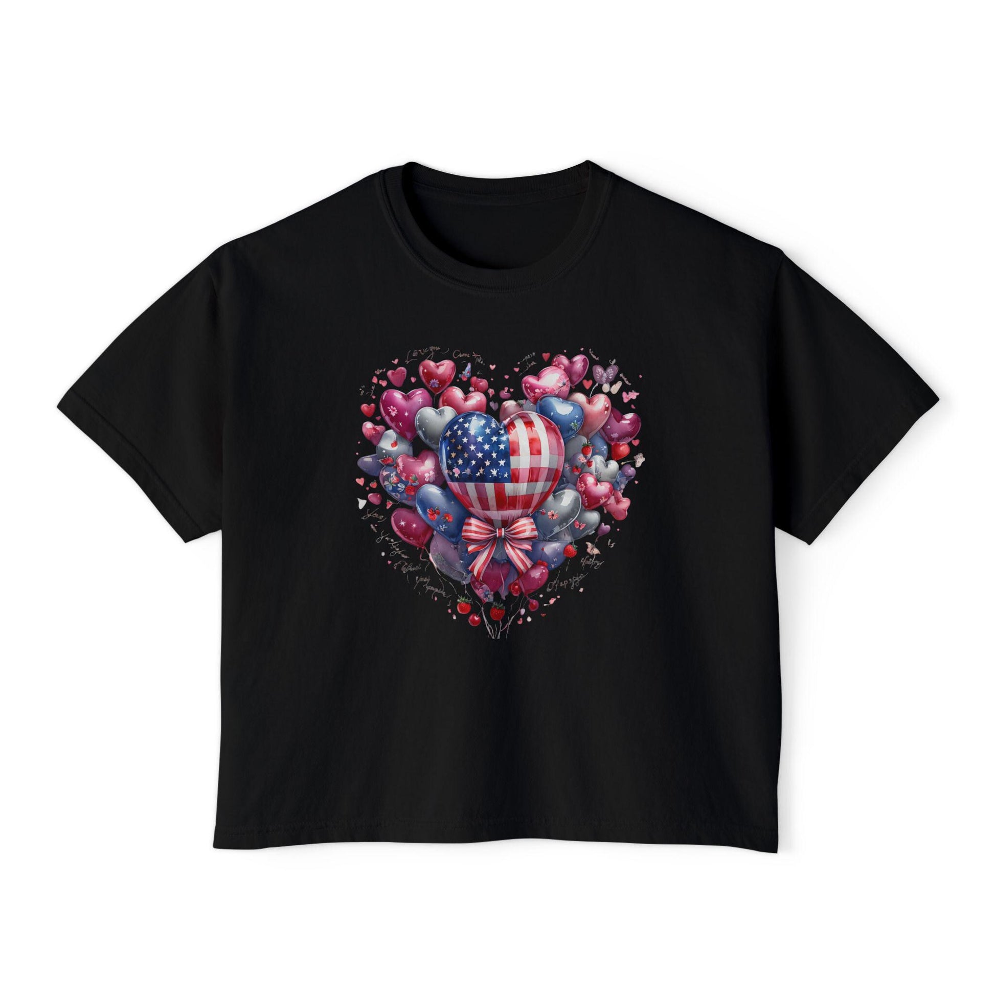 Love Heart Women's Boxy Tee, Valentine's Day Gift Shirt, Comfortable Casual Wear, Gift for Her, Love Inspired T-Shirt