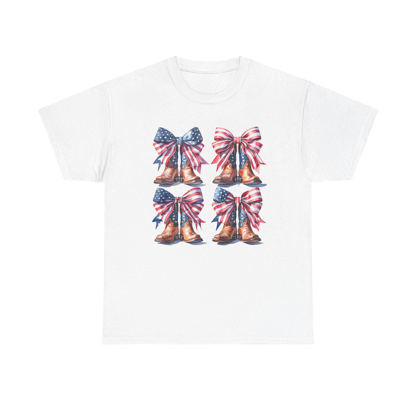 Patriotic Country Boots Tee, Summer BBQ Shirt, Independence Day Outfit, Casual Everyday Wear, Memorial Day Fashion