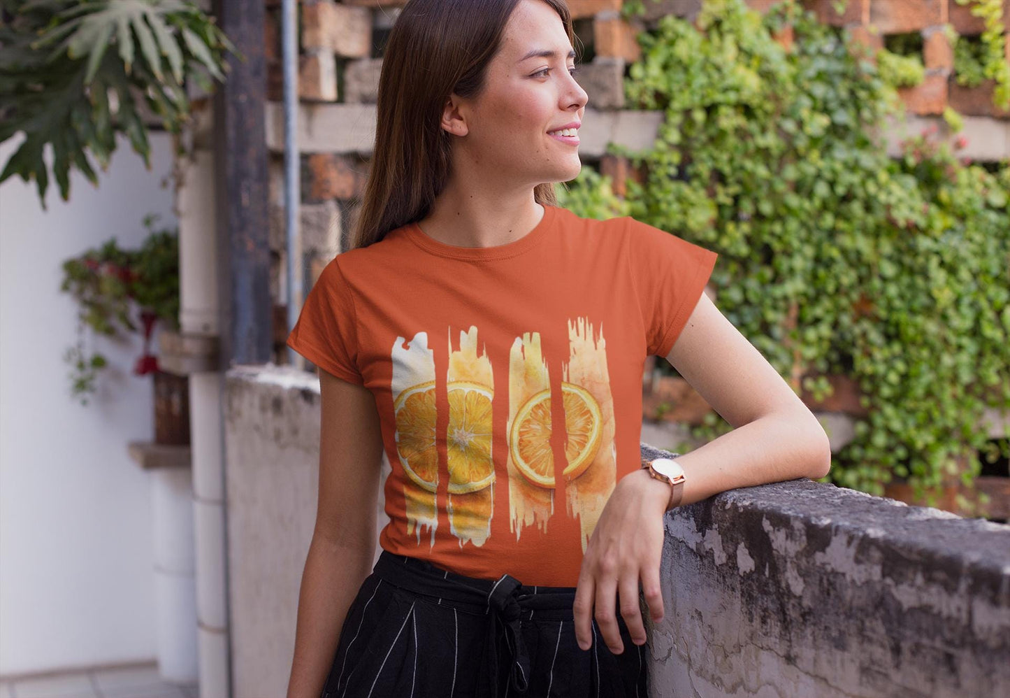 Citrus Slice Unisex Heavy Cotton Tee - Fresh Fruit Graphic T-Shirt, Summer Apparel, Casual Wear, Bright Design, Gift for Food Lovers