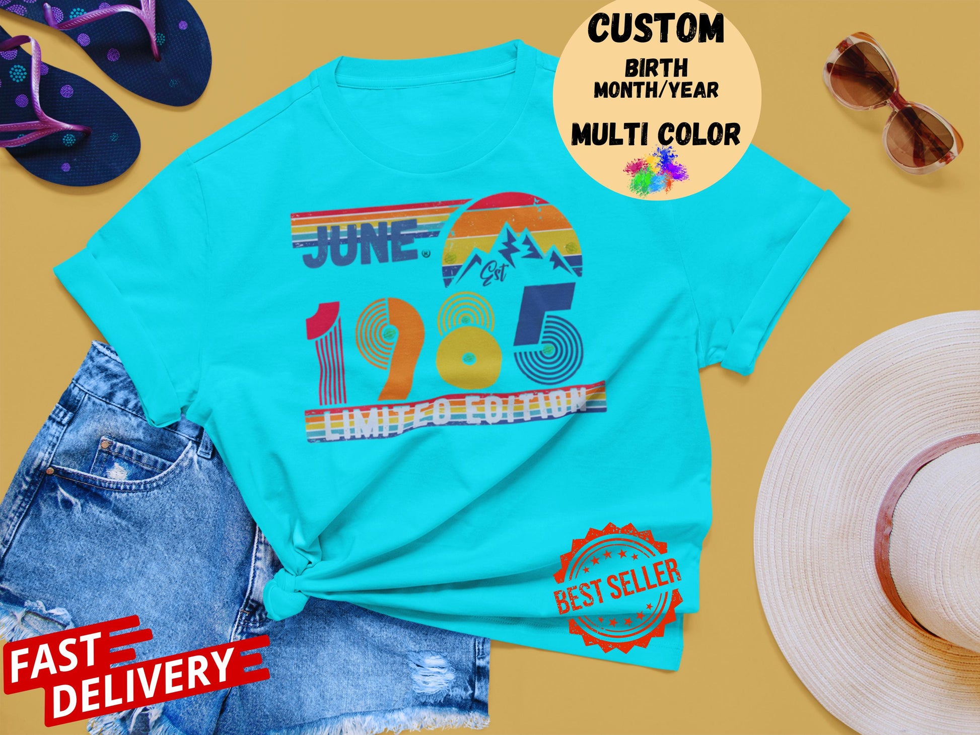 40th Birthday Retro Shirt, 1985 Birthday Sweatshirt Gift, 40 Years Bday Number Hoodie for Women / Men, Forties Bday Tee For Wife Or Husband