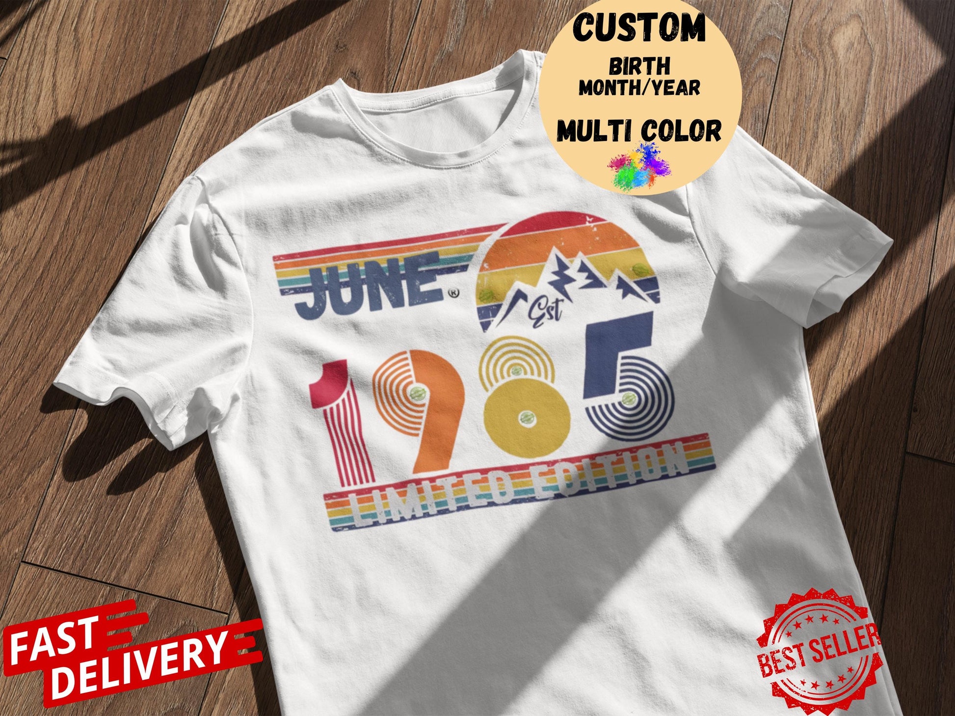 40th Birthday Retro Shirt, 1985 Birthday Sweatshirt Gift, 40 Years Bday Number Hoodie for Women / Men, Forties Bday Tee For Wife Or Husband