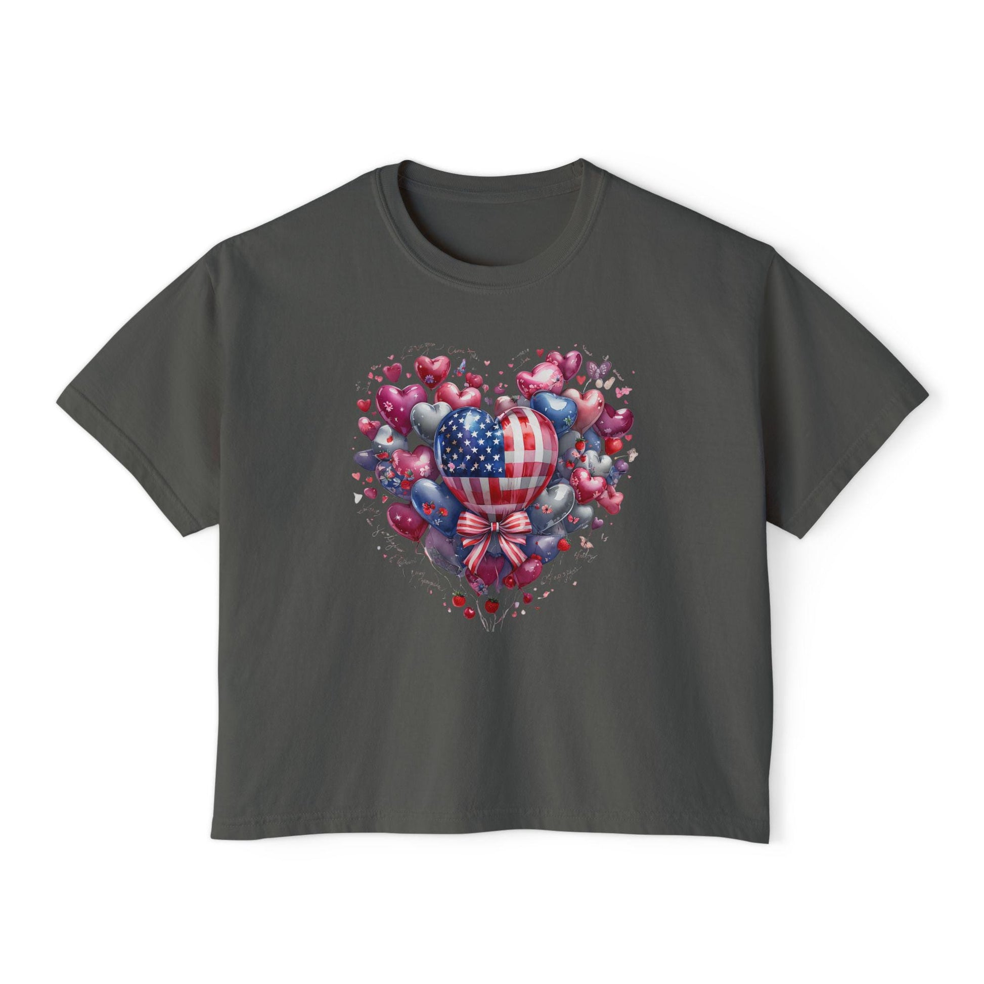 Love Heart Women's Boxy Tee, Valentine's Day Gift Shirt, Comfortable Casual Wear, Gift for Her, Love Inspired T-Shirt
