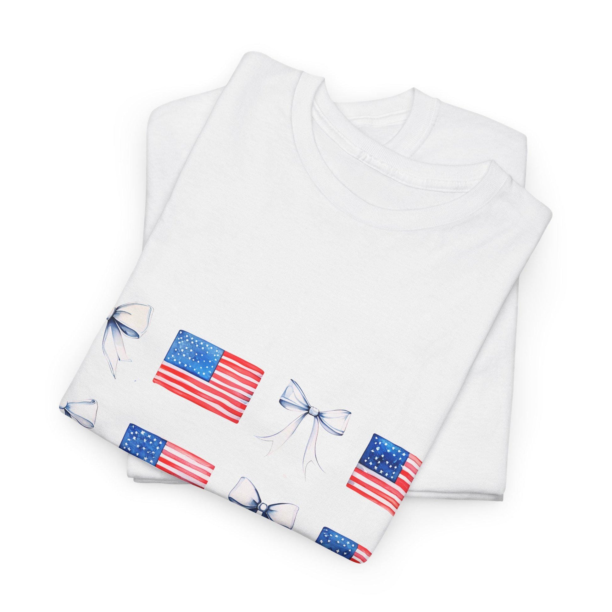 Patriotic Dragonfly T-Shirt - Unisex Heavy Cotton Tee, USA Flag Design, Independence Day, Summer BBQ, Casual Wear, Gifts for Him/Her