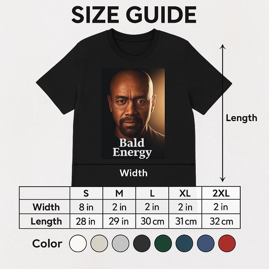 Fun Bald Energy T Shirt For Men Bald Guy Graphic Tee Empowerment Gift For Bald Men Minimal Urban Humor Top Casual Funny Apparel