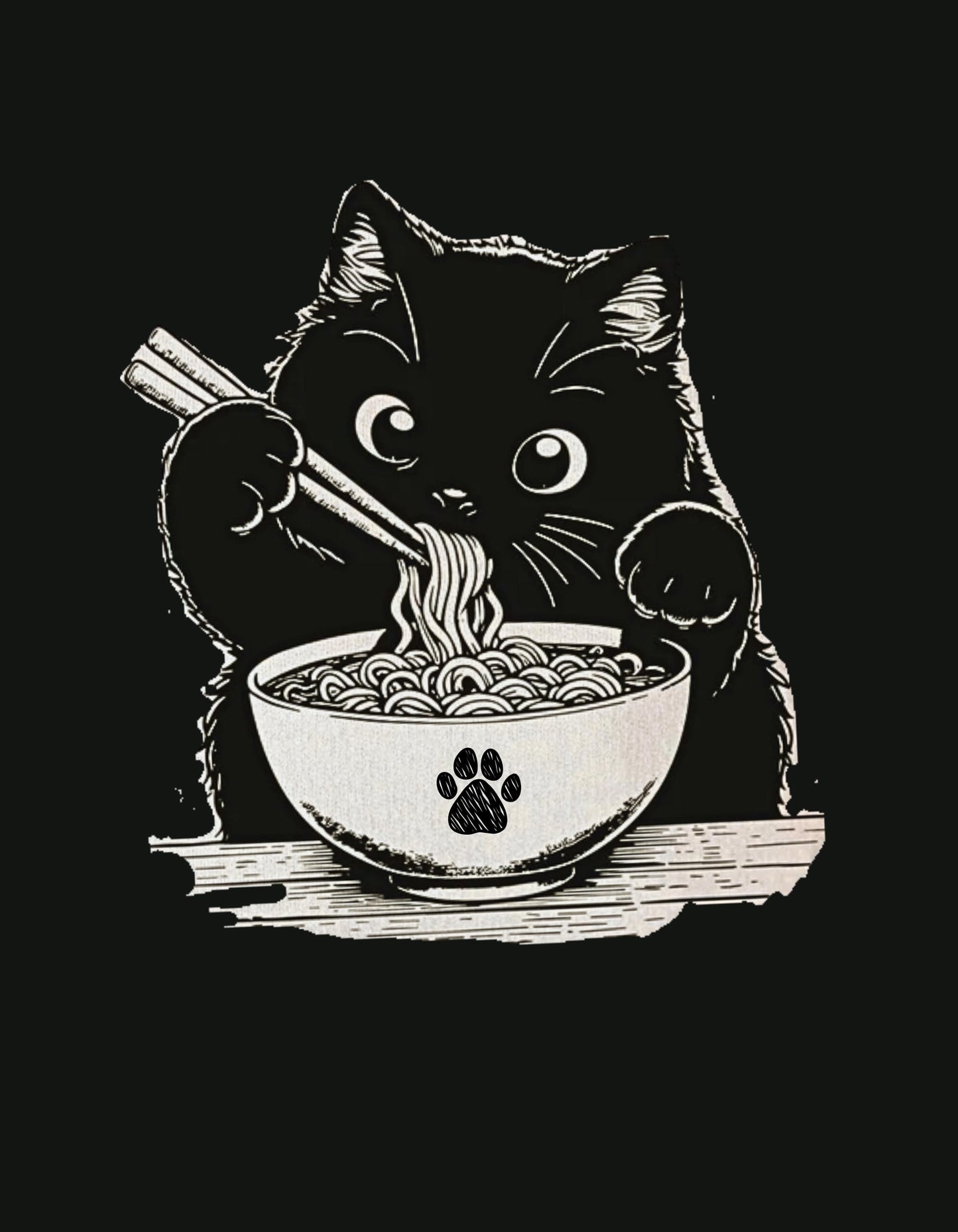 Cute Cat Png, Japanese Noodle Png, Cartoon Cat Png, Cat Eating Ramen, PNG Printable, Sublimation Design, Digital PNG, My Ramen Gift Png